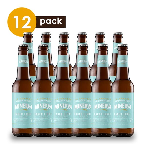 Cerveza Artesanal Minerva Light Lager Beerpack 12