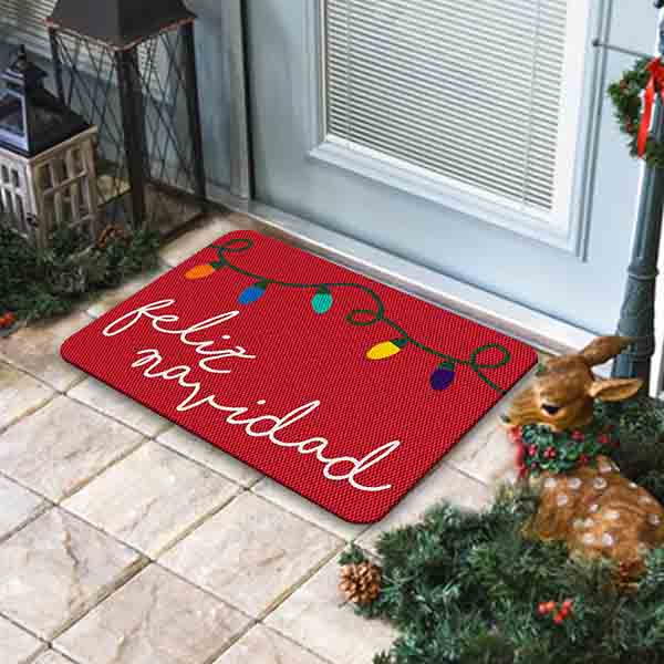 TAPETE DECORATIVO ELITEMAT DISEÑO FELIZ NAVIDAD LUCES