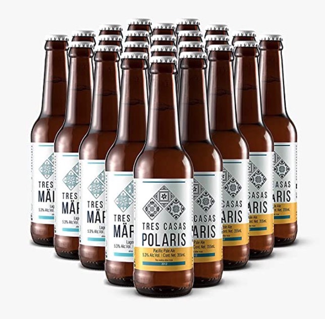 Cerveza Artesanal Tres Casas Caja Mixta. 12 botellas Polaris. 12 botellas Märzen 355 ml