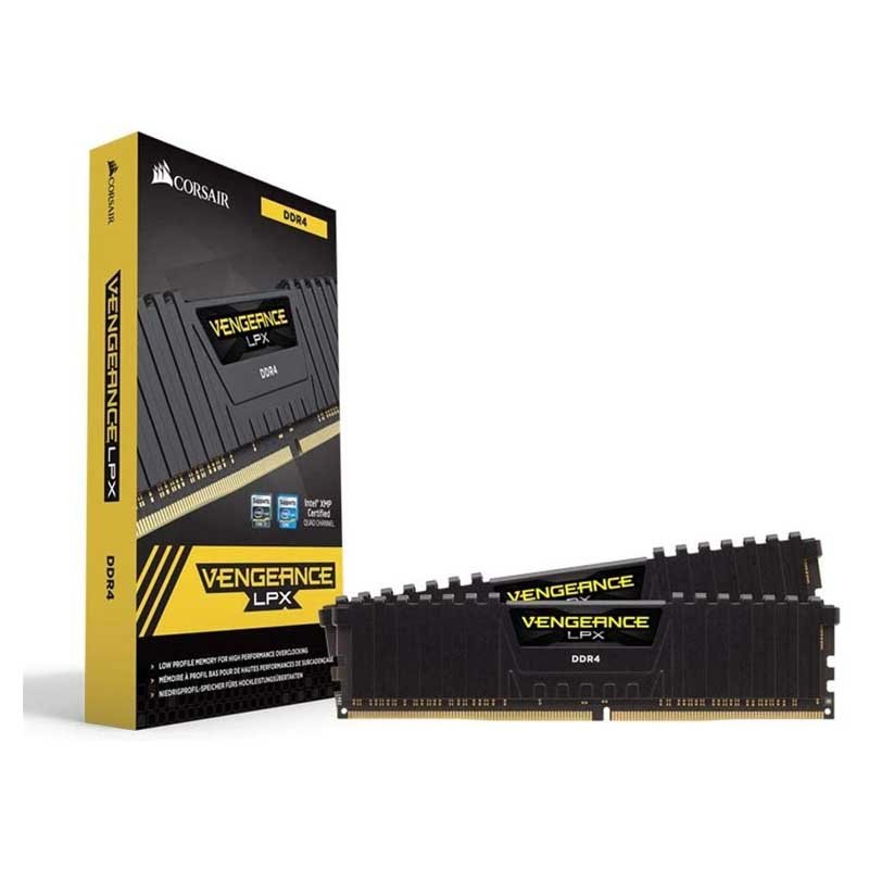 MEMORIA CORSAIR DDR4 VENGEANCE LPX 32GB (2X16G) 2400MHZ NEGRO CMK32GX4M2A2400C14