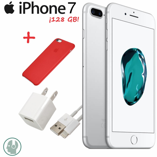 iPhone 7 128GB Blanco (Silver)  Liberado y Reacondicionado de Fábrica + REGALO