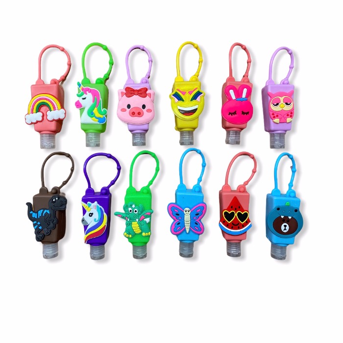 Botella Funda Gel Antibacterial Crema Jabon Personal Llavero