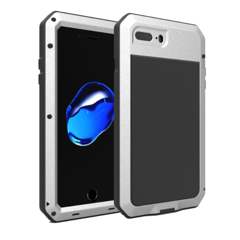 FUNDA USO RUDO PREMIUM IPHONE 8 NEGRO, PLATA Y ROJO