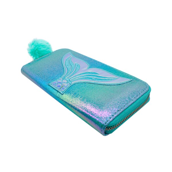 Cartera Aqua Larga Brillosa Para Mujer