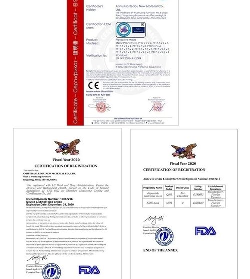Cubrebocas, mascarilla Kn95 ORIGINAL Con certificado FDA 1 PZ