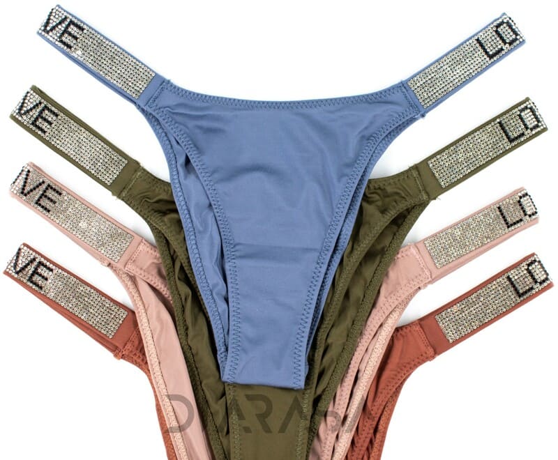 Tanga Lenceria Sexys Dama Con Pedrería Brazilian