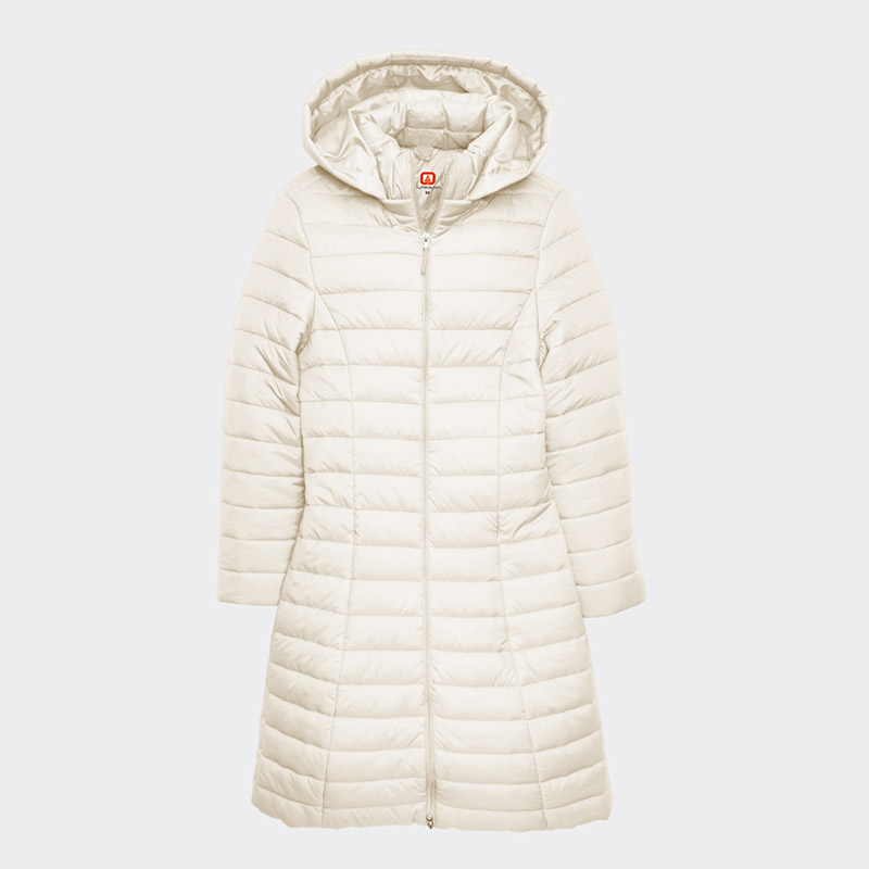 Chamarra Acolchada Ligera con capucha Resistente al Agua y al Viento plegable para dama