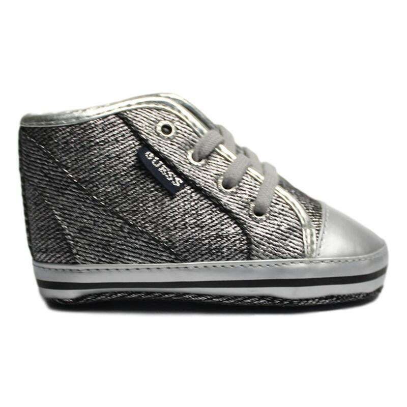 Tenis De Botita Para Bebé Guess Color Glitter Plata