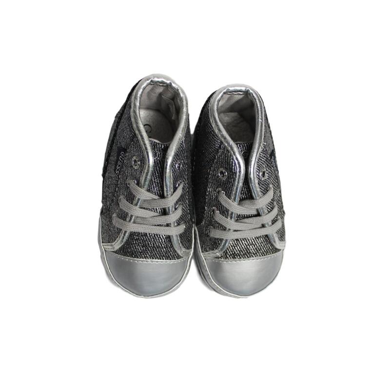 Tenis De Botita Para Bebé Guess Color Glitter Plata