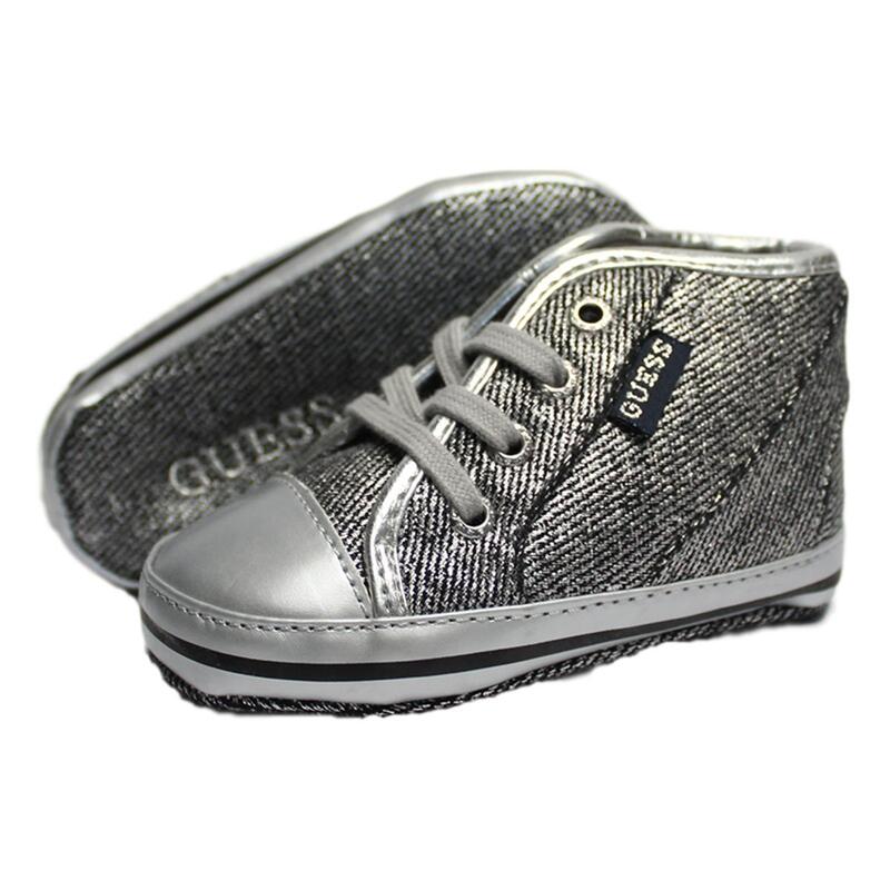 Tenis De Botita Para Bebé Guess Color Glitter Plata