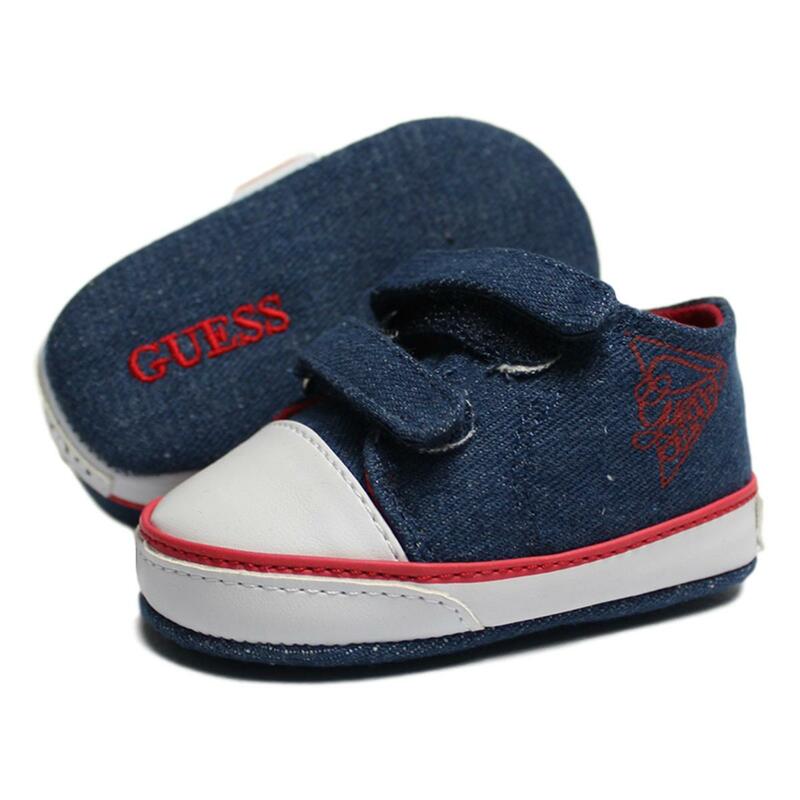 Tenis Guess Para Bebé Color Azul Mezclilla Con Ajuste
