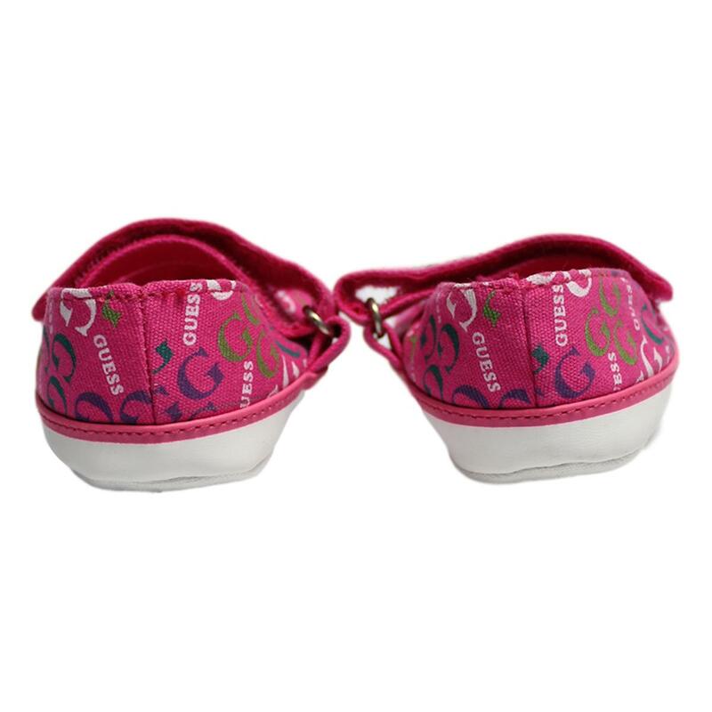 Flats Guess Para Bebé Color Rosa Con Estampado De Colores