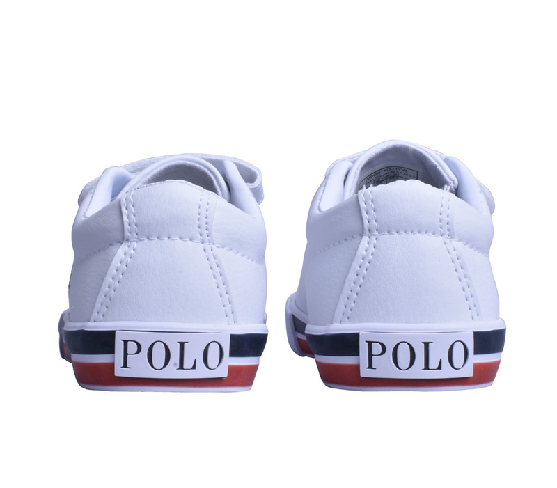 Tenis Polo Ralph Lauren Para Niño Escolar Blanco Vinipiel