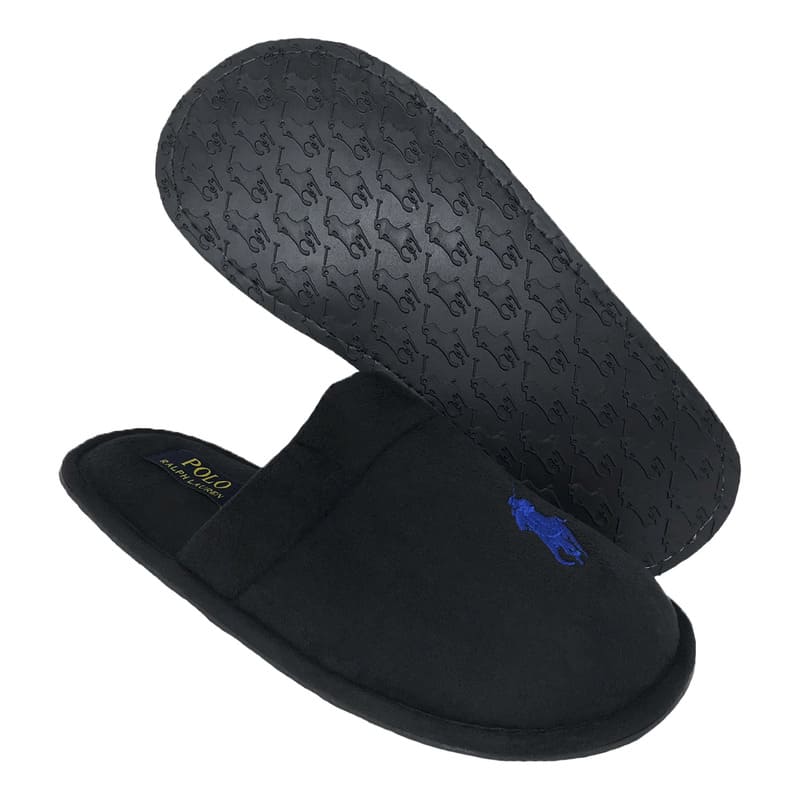 Pantufla Polo Ralph Lauren Para Caballero Casual Color Negro