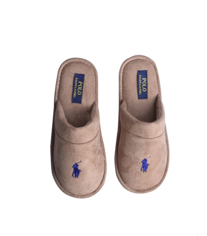 Pantufla Polo Ralph Lauren Para Caballero Color Camel