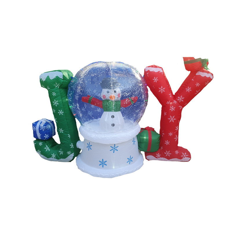INFLABLE NAVIDEÑO MUÑECO DE NIEVE EN ESFERA CON MOVIMIENTO 