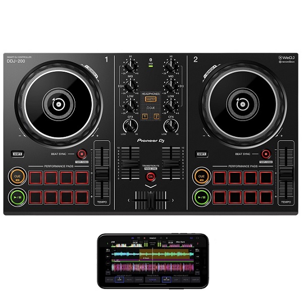 Controlador DJ inteligente de 2 canales DDJ-200