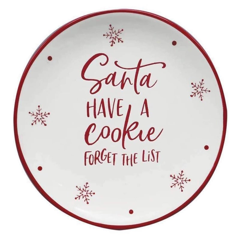 Plato de navidad santa's cookies de ceramica Kyuden Home 21 cm