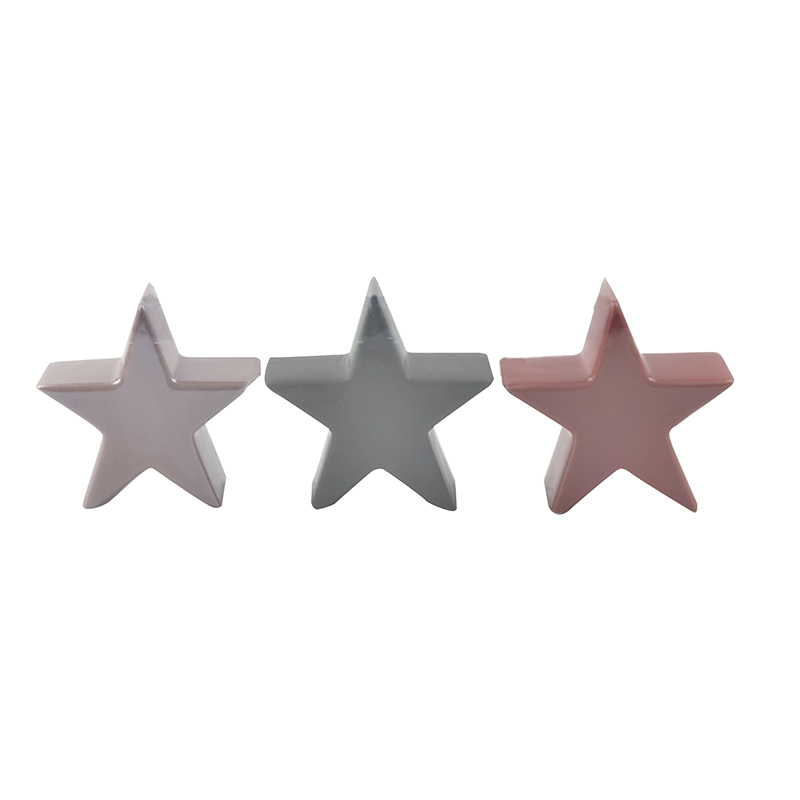 Set decorativo 3 estrellas de navidad Kyuden Home 8 cm