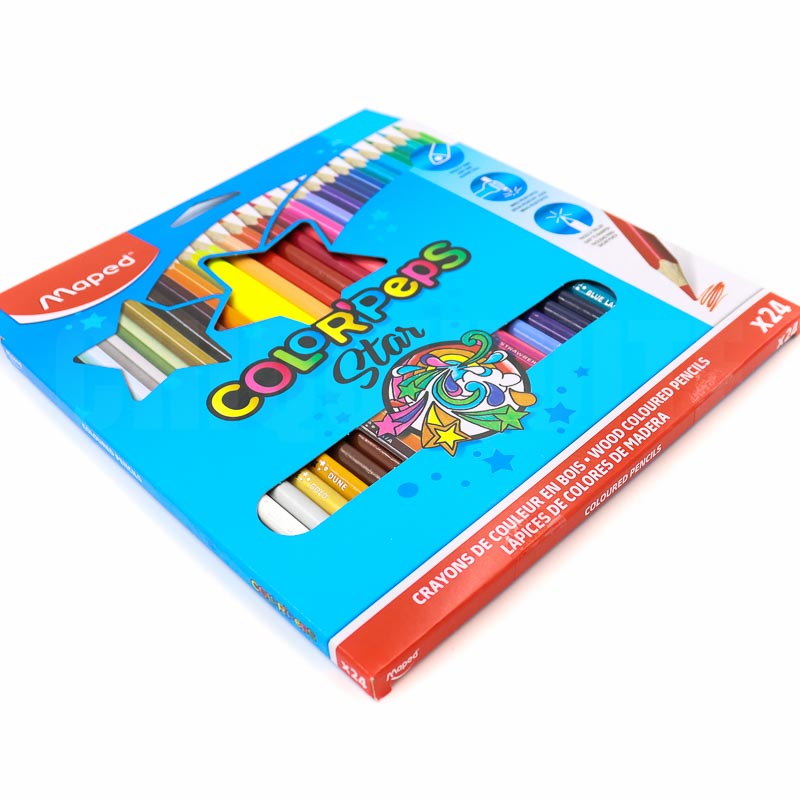 Colores Con 24 Lapices Colorpeps Triangulares Maped