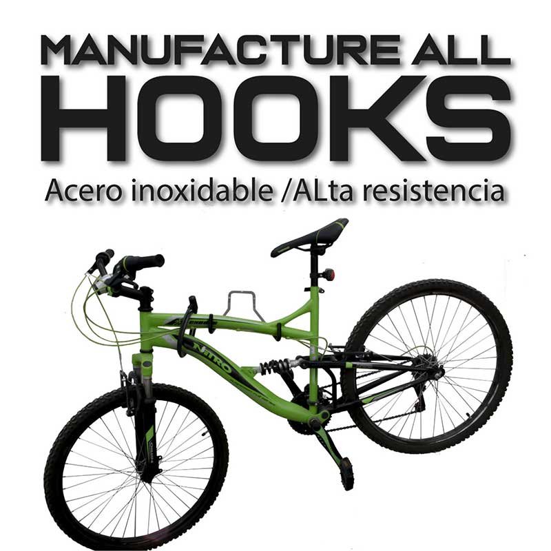 Soporte de Acero para Bicicletas en Pared Horizontal Deco-001s