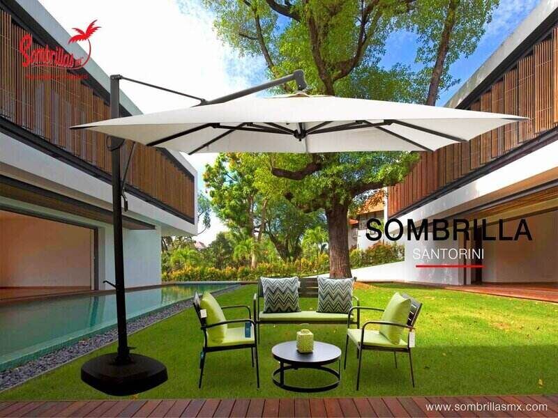Sombrilla Santorini 3X3 O'bravia Eggshell C/funda