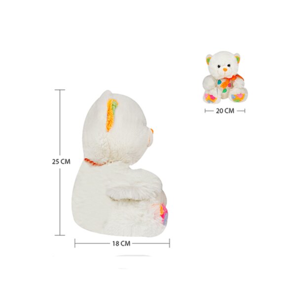 Osito Naranja de Peluche Detalles de Color