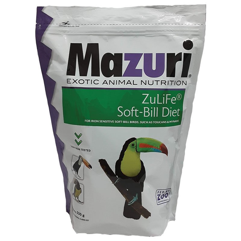 Mazuri Zulife Soft-bill Diet Alimento Tucan Tucaneta 550 Grs