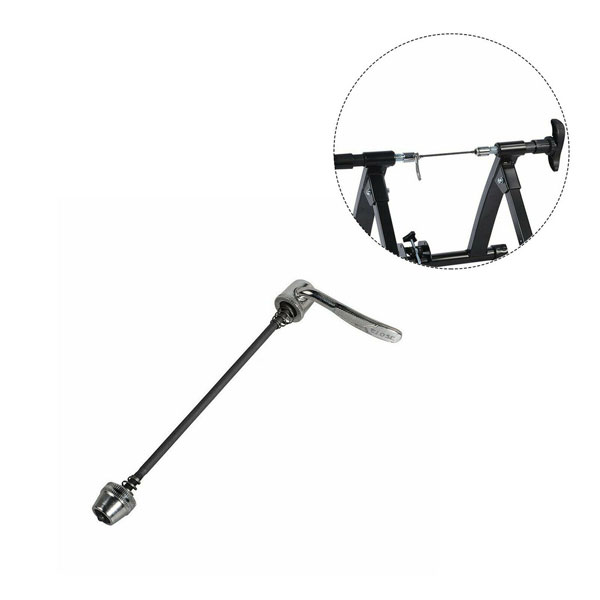 Bloqueo eje pasante de acero para rodillo entrenador de rueda trasera.