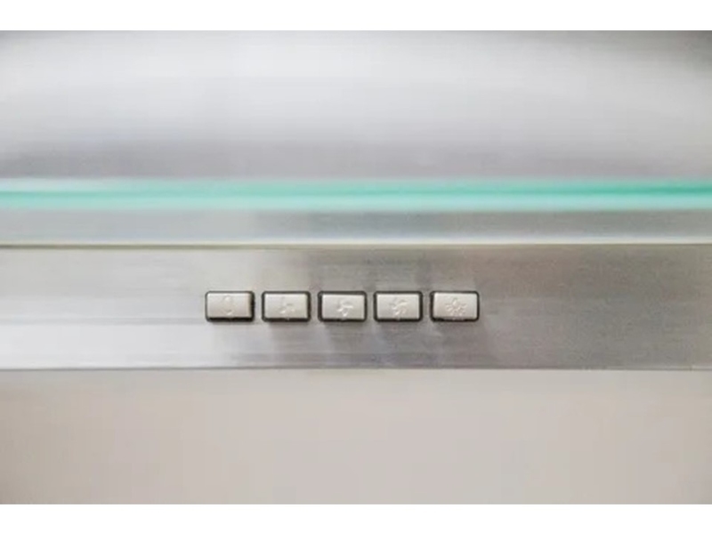 Campana Cocina Isla IHD Isola Miami 60 Cm Acero Inox Y Cristal Plano