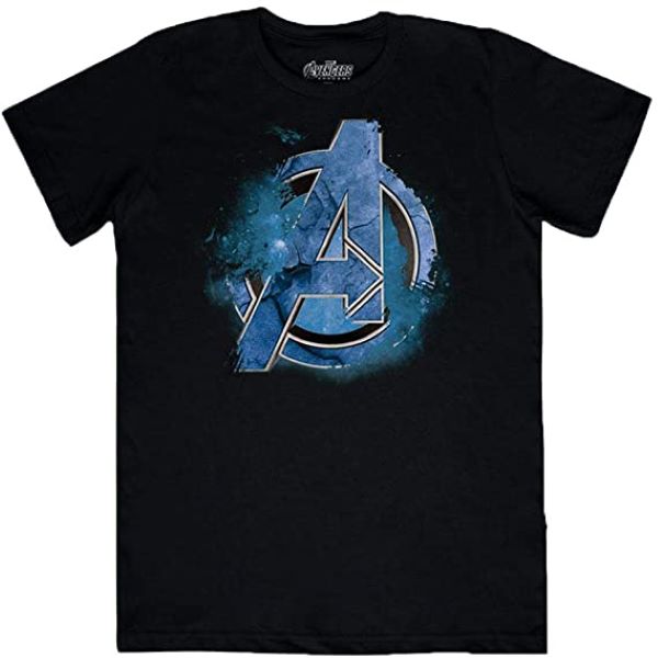 Playera Mascara de Latex Hombre Avengers Logo Marvel