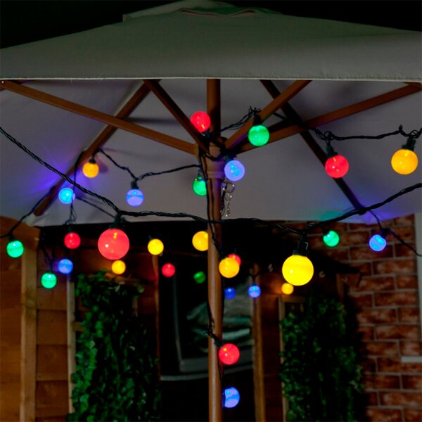 Serie Navideña 80 Led Luz Multicolor Foco De Bombilla 6 Mts Serie de Bombillas