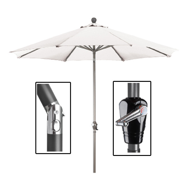 Sombrilla De Jardin Playa Con Angulo De Inclinacion Blanco Hueso