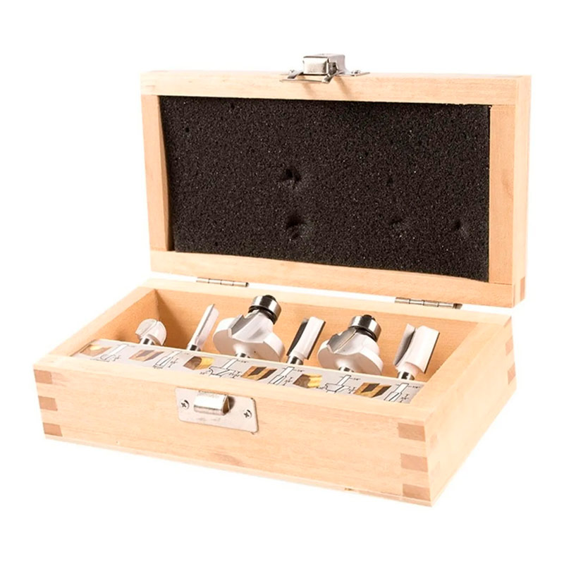 Kit De 6 Fresas Makita D-53578 Para Router De 1/4 Pulgada Para Madera