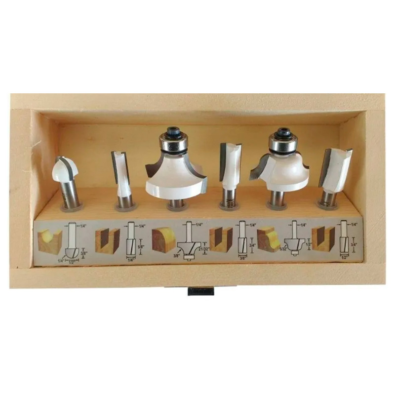 Kit De 6 Fresas Makita D-53578 Para Router De 1/4 Pulgada Para Madera