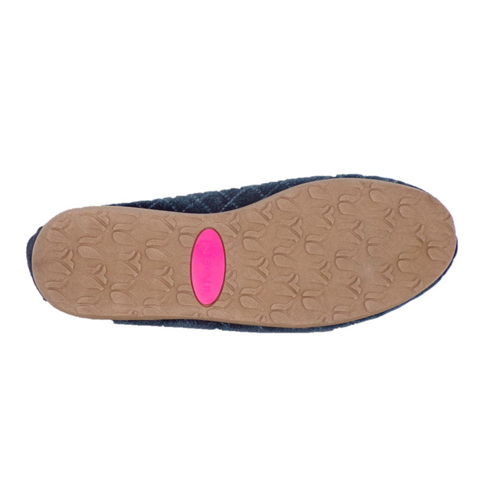 Stahl - Pantuflas para mujer textil y espuma de memoria E-1824  Azul Tallas del 22 al 27.