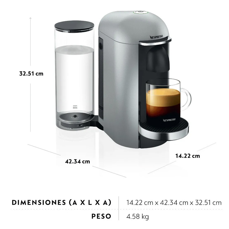 Cafetera Nespresso Vertuo Plus Cafe Expresso Incluye 42 Capsulas