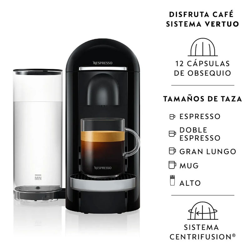 Cafetera Nespresso Vertuo Plus Cafe Expresso Incluye 42 Capsulas