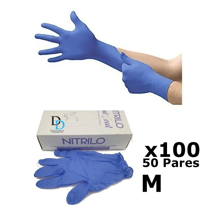 Guante Nitrilo Mediano 100 pzas