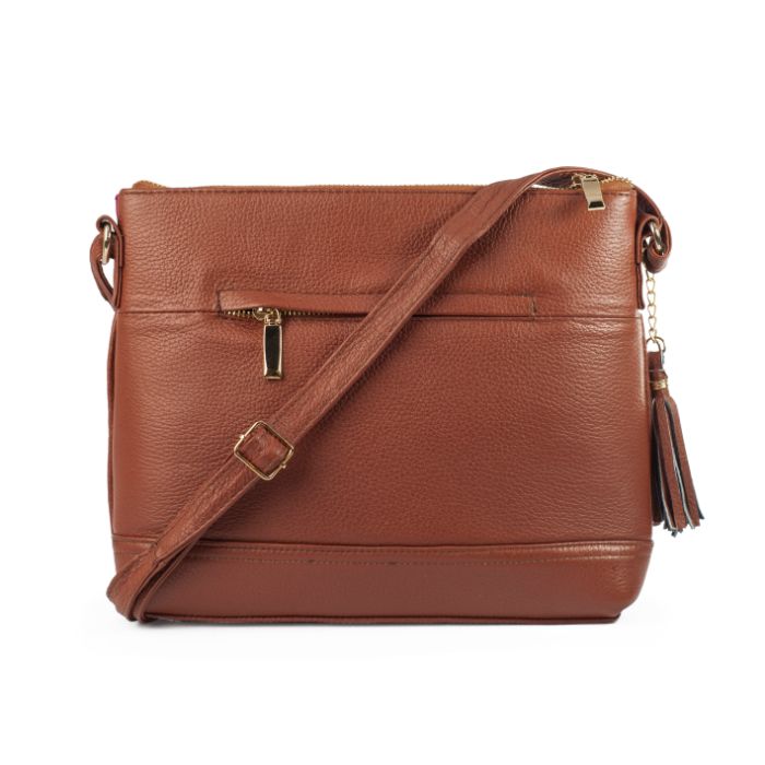 Bolso de Piel Bordado Rombos Jazmin Rosa