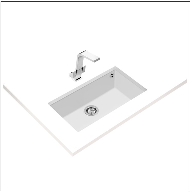 Tarja Submontar Teka SQUARE 72.40 TG W Una Tina Blanca 76 Cm