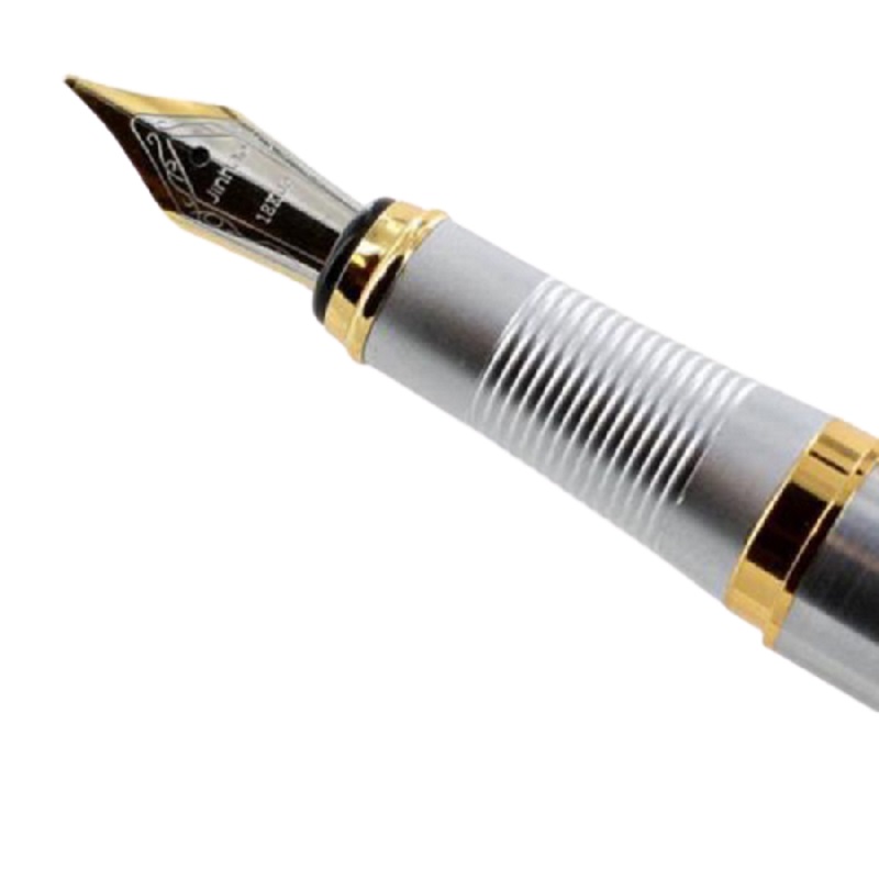 Pluma Fuente Marca Jinhao Modelo 250 - Acero Con Dorado
