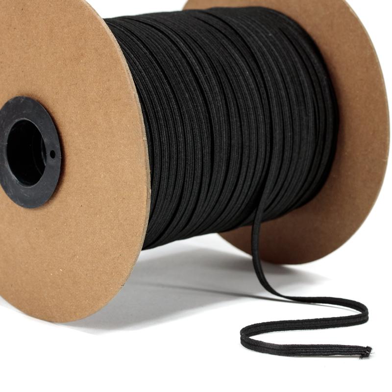 Rollo de ELASTICO POLY NEGRO # 6