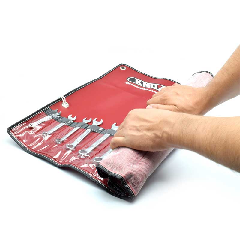 Knova Juego de Llaves combinadas estándar SAE estriadas 13 piezas 1/4" hasta 1" c/estuche organizador de vinil