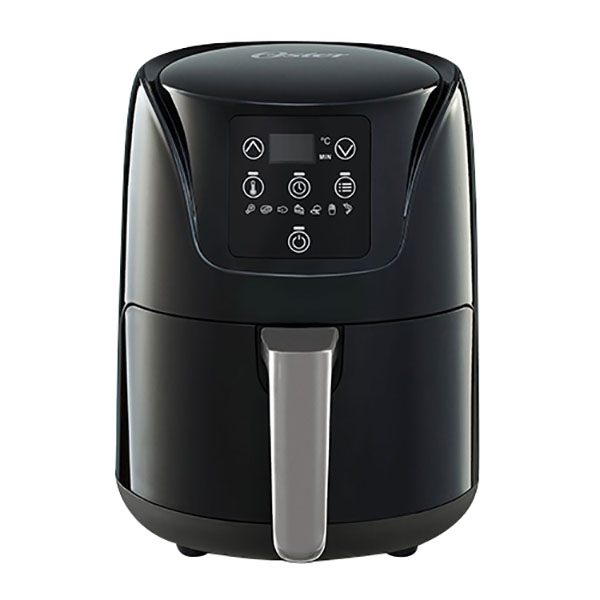 Freidora De Aire Oster Negra Recubrimiento Antiadherente 1.8 L compacta Ckstaf18d Panel Digital y 7 niveles de temperatura