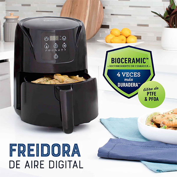 Freidora De Aire Oster Negra Recubrimiento Antiadherente 1.8 L Compact