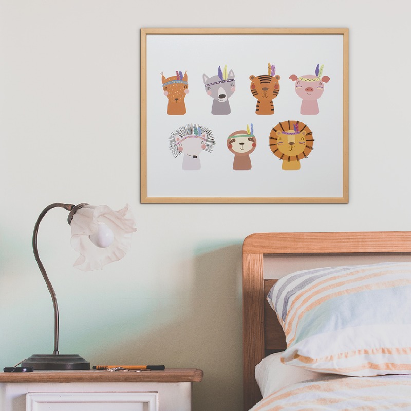 Hermoso Cuadro De Animalitos 20x24 Pulgadas