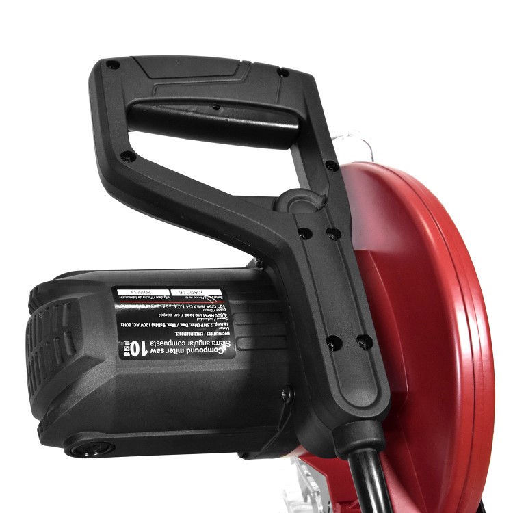 Knova Sierra de inglete profesional 10" 4,800 R.P.M 15amp 120V capacidad de cortes de inglete, a bisel, angular y compuestos