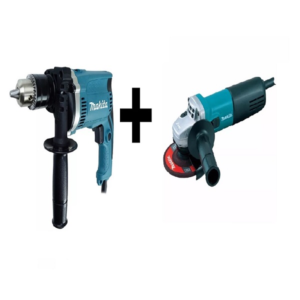 Taladro 710w Makita Hp1630 +miniesmeriladora 4-1/2 9554hng