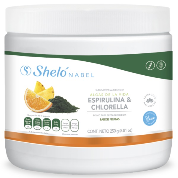 Algas de la vida Espirulina y Chlorella Suplemento Alimenticio Sheló Nabel